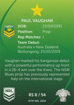 2020 NRL Traders - Representative Stars #RS8 Paul Vaughan Back